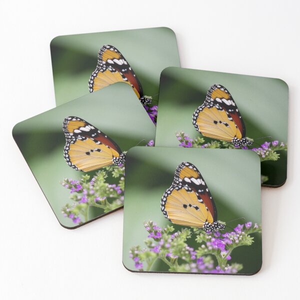Item preview, African Monarch Butterfly on Purple Wildflowers designed and sold by celinebisson.