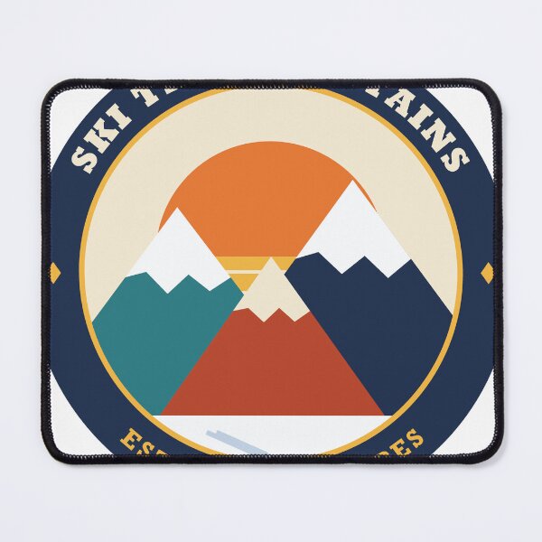 Item preview, Ski the Mountains Retro Badge designed and sold by LunarEcl1ps3.