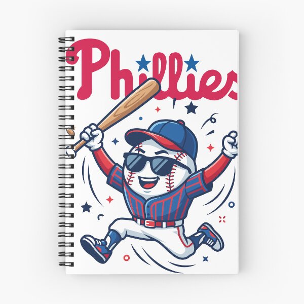 Item preview, Cool Baseball Ball Mascot Holding Bat - Phillies Fan Style designed and sold by Ranpict.