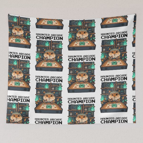 Item preview, Dwarf Hamster Haunted Arcade Champion designed and sold by PictoVibe.