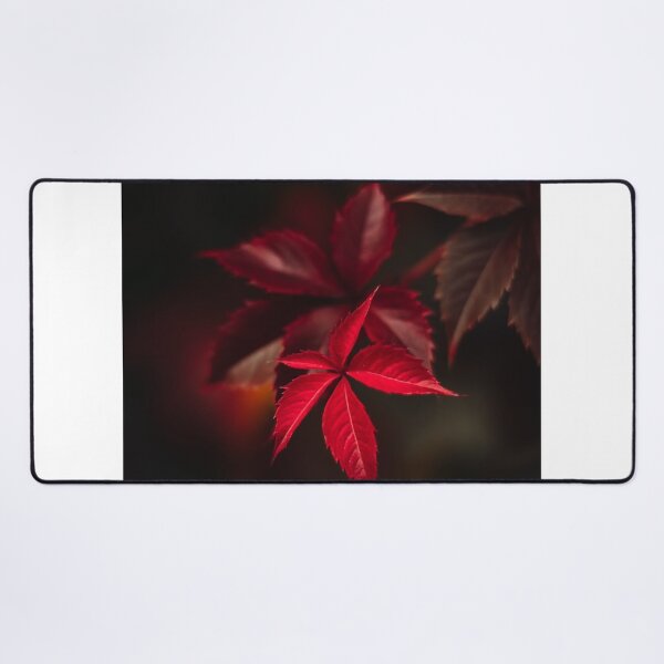 Item preview, Red Autumn Roblox bLeaves Against Dark Background designed and sold by Laibexplorphoto.