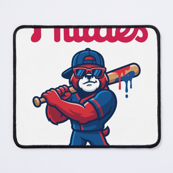 Item preview, Red Bear Batter Mascot with Dripping Baseball Bat designed and sold by Ranpict.