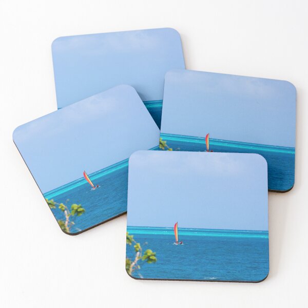 Item preview, Colorful Catamaran Sailing on Turquoise Ocean designed and sold by celinebisson.
