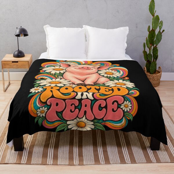 Item preview, Rooted in Peace Pig Flower Power designed and sold by Art For You Studio.