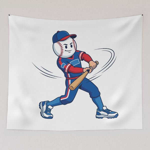 Item preview, Baseball Player Mascot Swinging Bat Illustration designed and sold by Ranpict.