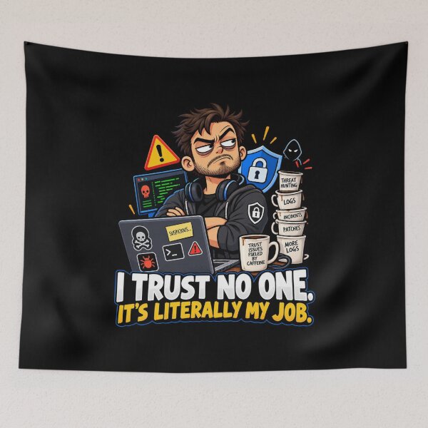 Item preview, I Trust No One. It’s Literally My Job — Cybersecurity Humor designed and sold by signshirtz.