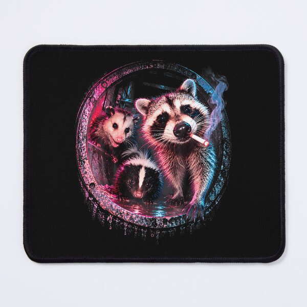 Item preview, Trash Animals Neon Graphic designed and sold by Chromatic-Cubes.