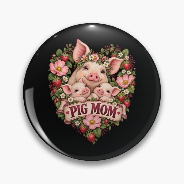 Item preview, Pig Mom Garden Heart designed and sold by Art For You Studio.
