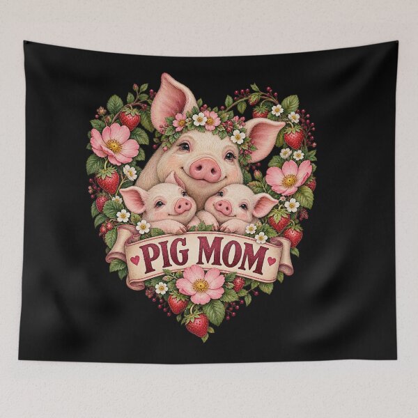 Item preview, Pig Mom Garden Heart designed and sold by Art For You Studio.