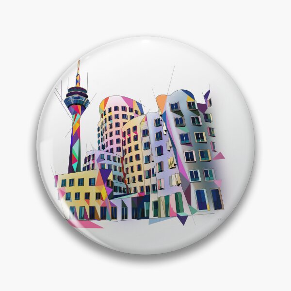 Item preview, Düsseldorf Gehry Buildings Art Illustration  designed and sold by Heike Richter.
