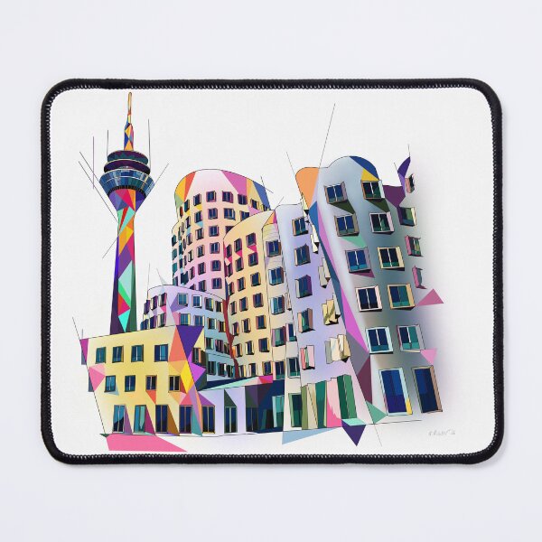 Item preview, Düsseldorf Gehry Buildings Art Illustration  designed and sold by Heike Richter.