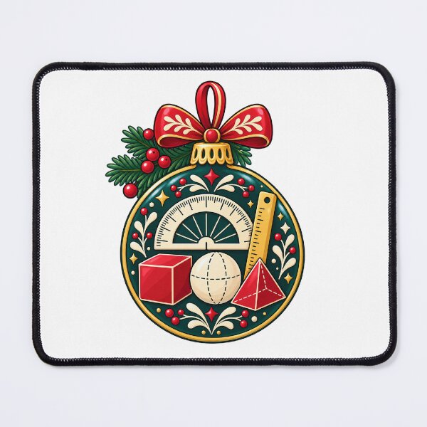 Item preview, Christmas Geometry Tools and Shapes Bauble Illustration designed and sold by skyartdesign.