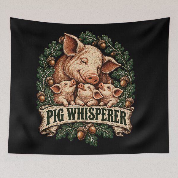 Item preview, Woodland Pig Whisperer Circle designed and sold by Art For You Studio.