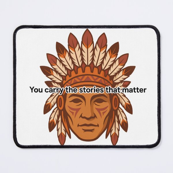 Item preview, Stylized Native Face with Feather Details designed and sold by NiftyWrx.