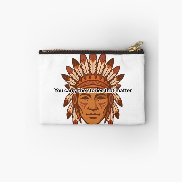 Item preview, Stylized Native Face with Feather Details designed and sold by NiftyWrx.