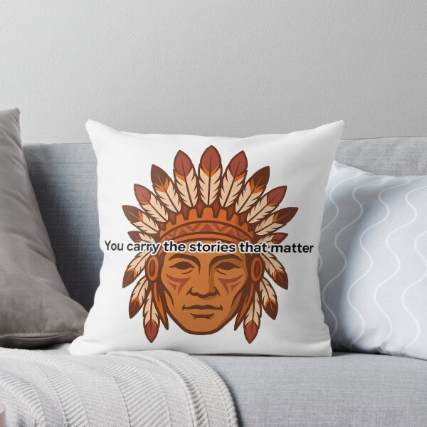 Item preview, Stylized Native Face with Feather Details designed and sold by NiftyWrx.