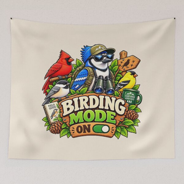 Item preview, Birding Mode On – Funny Birdwatcher Adventure Design designed and sold by DIB Designs – Express Your Style.