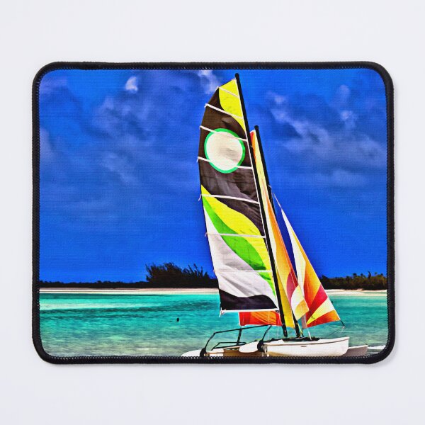 Item preview, Colorful Catamarans on a Tropical Beach designed and sold by celinebisson.