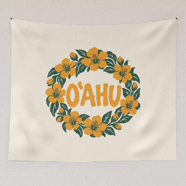 Item preview, Oahu Golden Flower Lei designed and sold by Small Kine Prints.