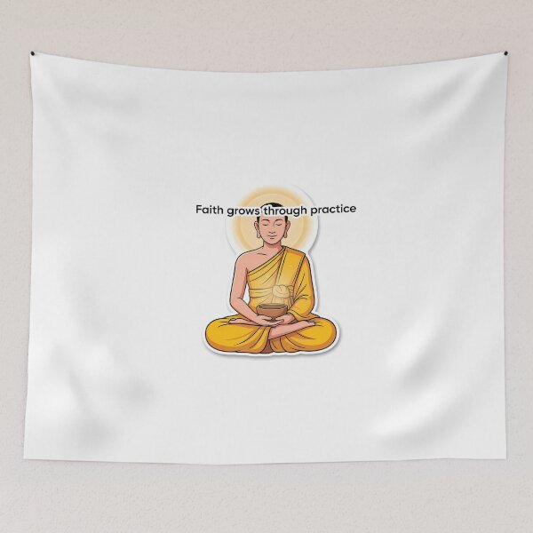 Item preview, Minimalist Buddhist Monk in Golden Light designed and sold by NiftyWrx.