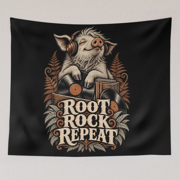 Item preview, Root Rock Repeat Pig designed and sold by Art For You Studio.