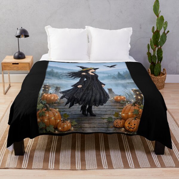 Item preview, The Witch and Her Raven Visiting a Misty Lake. designed and sold by DibujandoPorfa.