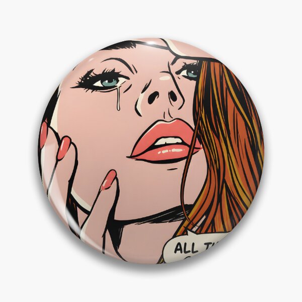 Item preview, Sad Pop Art Girl Black Love Heartbreak Crying designed and sold by Millle-Feuye.