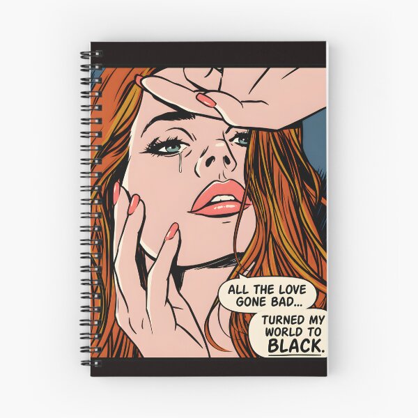 Item preview, Sad Pop Art Girl Black Love Heartbreak Crying designed and sold by Millle-Feuye.