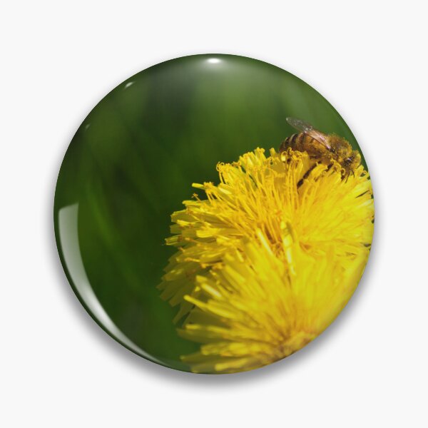 Item preview, Honeybee Gathering Pollen on Golden Dandelions designed and sold by celinebisson.