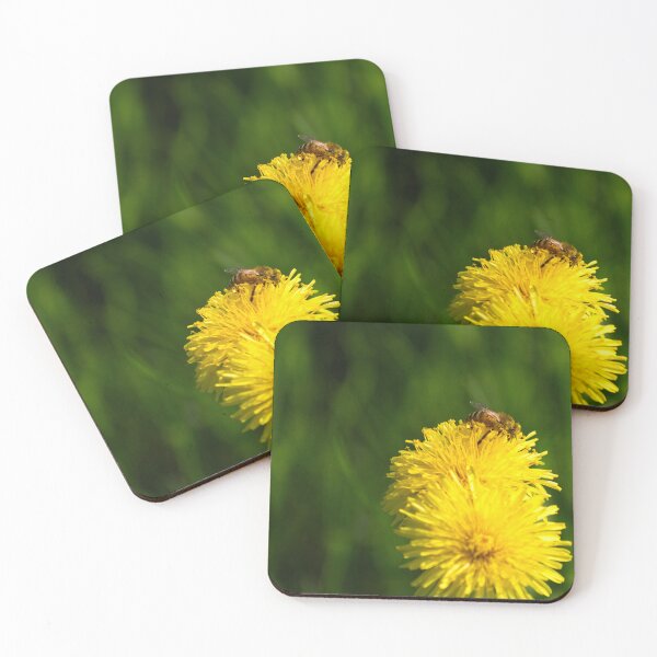 Item preview, Honeybee Gathering Pollen on Golden Dandelions designed and sold by celinebisson.