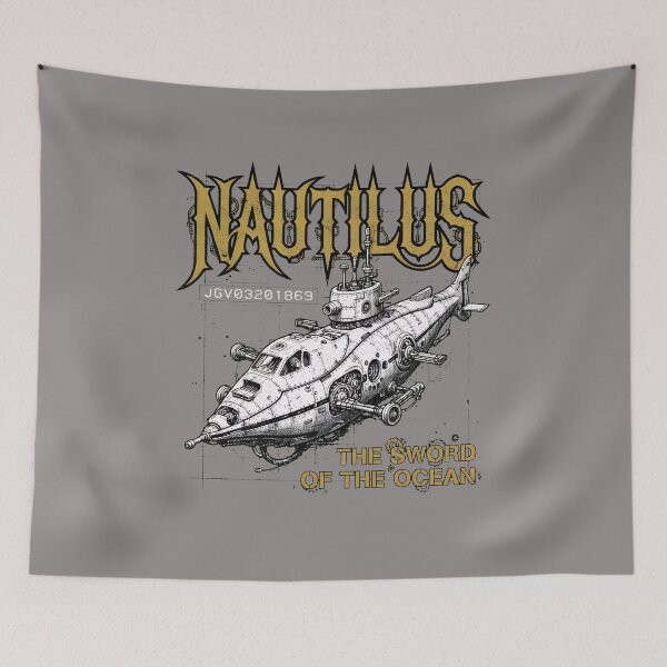 Item preview, Nautilus Submarine Sword of the Ocean T-Shirt-86 designed and sold by ethana1ok.