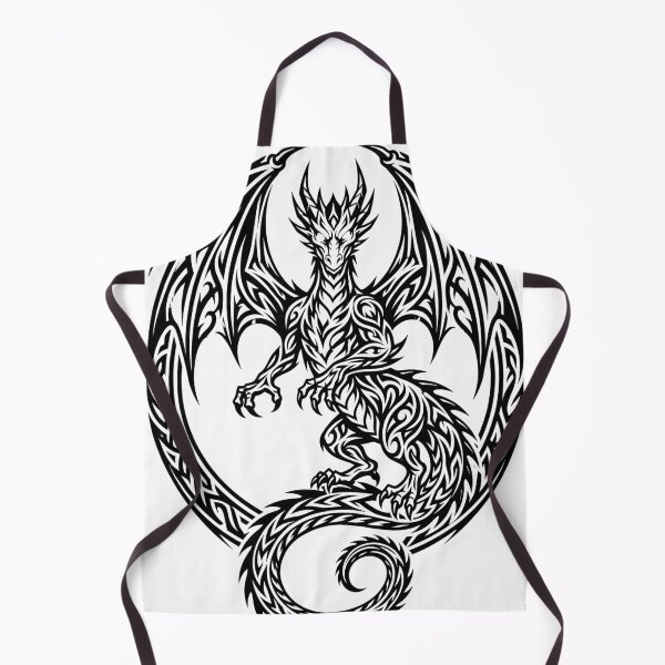Item preview, Round Dragon Medallion Design – Celtic Knot Frame Tribal Dragon Illustration designed and sold by DragonSerpent Ink.