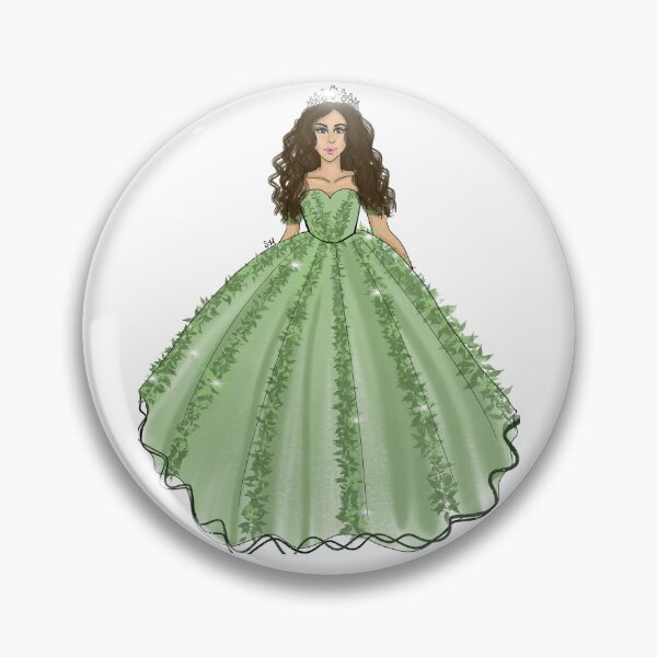Item preview, Sage Quinceañera With Tiara designed and sold by SMillustrations.