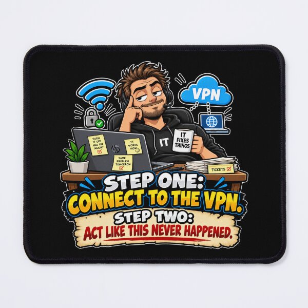 Item preview, STEP ONE: CONNECT TO THE VPN. STEP TWO: ACT LIKE THIS NEVER HAPPENED designed and sold by signshirtz.