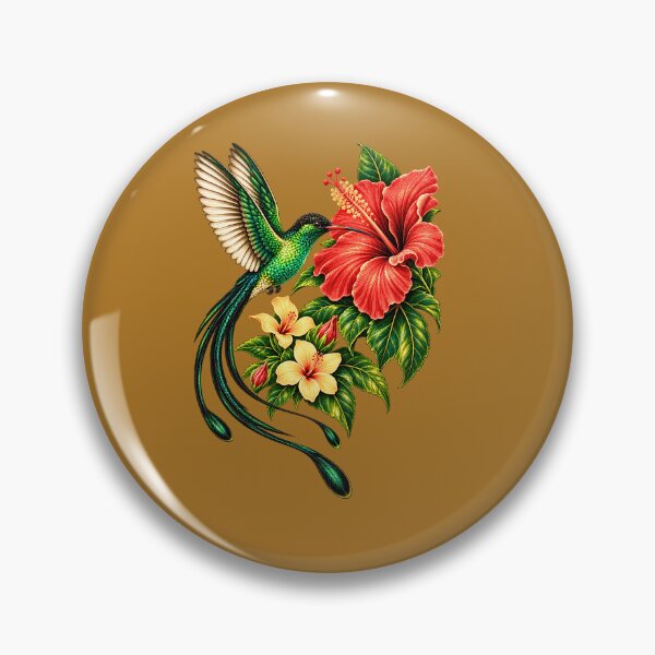 Item preview, Jamaican Doctor Bird Feeding on Red Hibiscus designed and sold by digitalbob60.