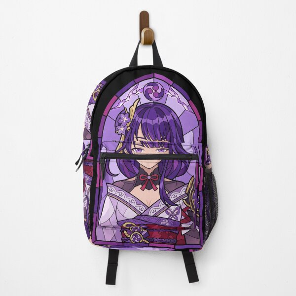 Item preview, Raiden Shogun Genshin Impact Minimal Purple Stained Glass designed and sold by mildaclairmo.