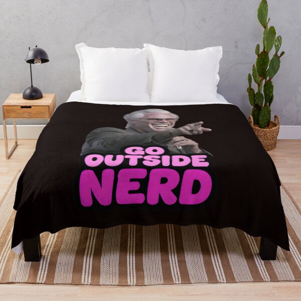 Item preview, Go Outside Nerd Funny Quote Man Pointing Red designed and sold by NoxArtis.