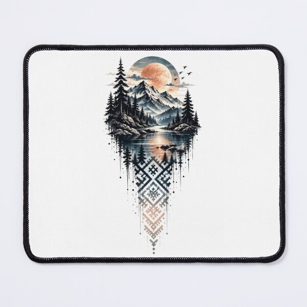 Item preview, Mystic Mountain Spirit – Nordic Nature Geometry designed and sold by Origami-BA.