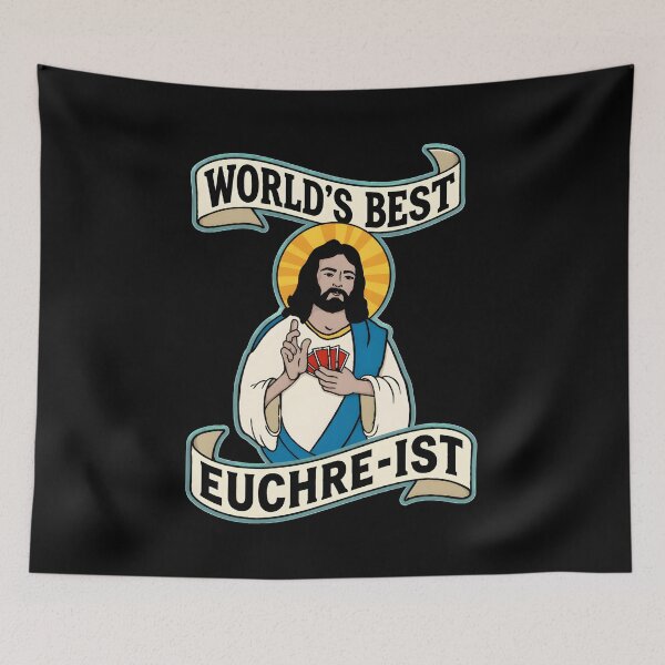 Item preview, World's Best Euchre Player Jesus Card Game designed and sold by KarienaleeKk.