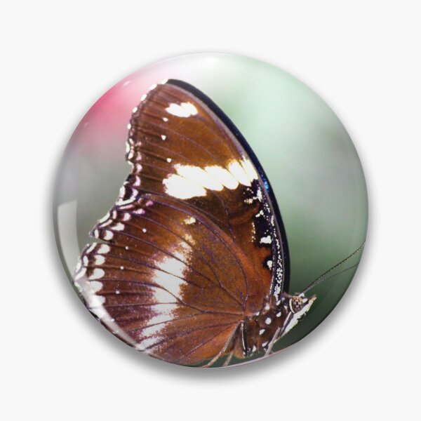 Item preview, Great Eggfly Butterfly Resting on a Vibrant Pink Tropical Flower designed and sold by celinebisson.