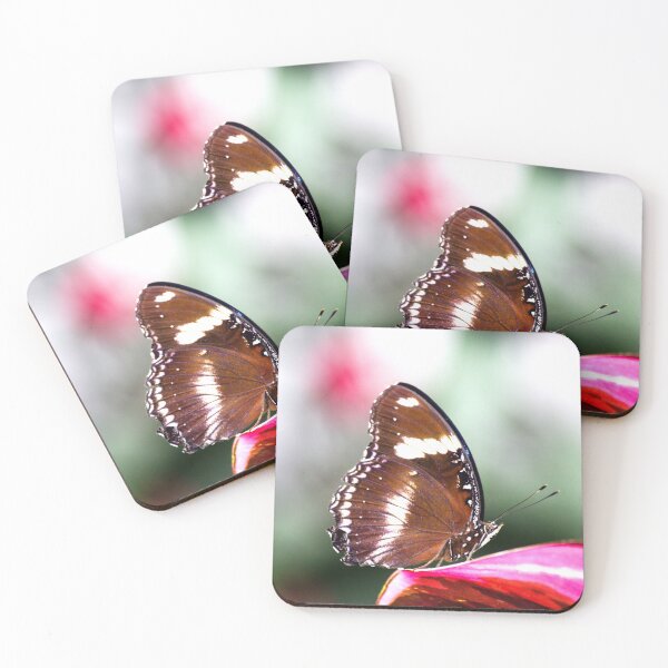 Item preview, Great Eggfly Butterfly Resting on a Vibrant Pink Tropical Flower designed and sold by celinebisson.