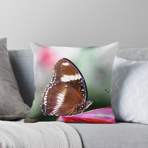 Item preview, Great Eggfly Butterfly Resting on a Vibrant Pink Tropical Flower designed and sold by celinebisson.
