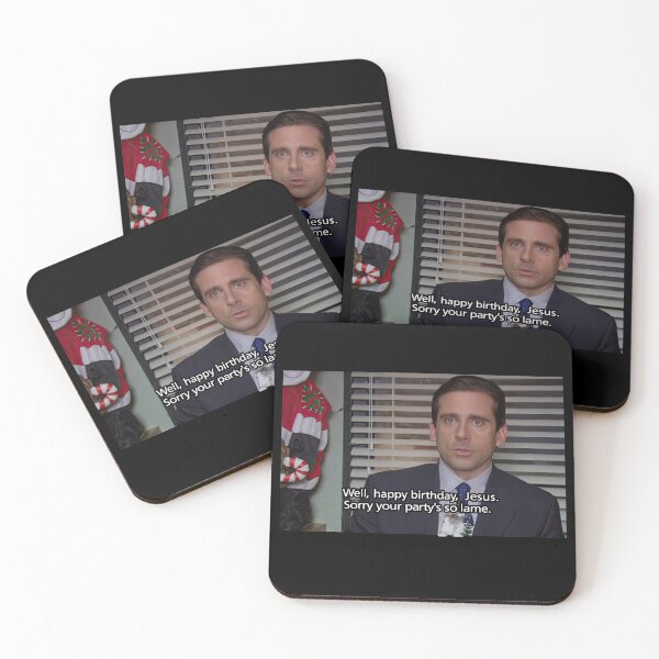 Item preview, Michael Scott Well Happy Birthday Jesus Sorry Your Party's So Lame The Office Christmas Meme designed and sold by BURRITO-STUDIO.