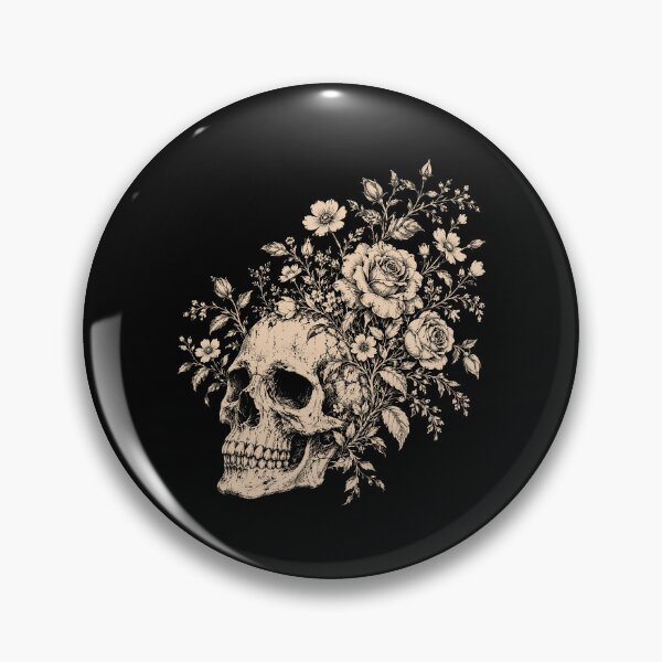 Item preview, Floral Skull With Roses Gothic Botanical Vintage designed and sold by andre-hollow.