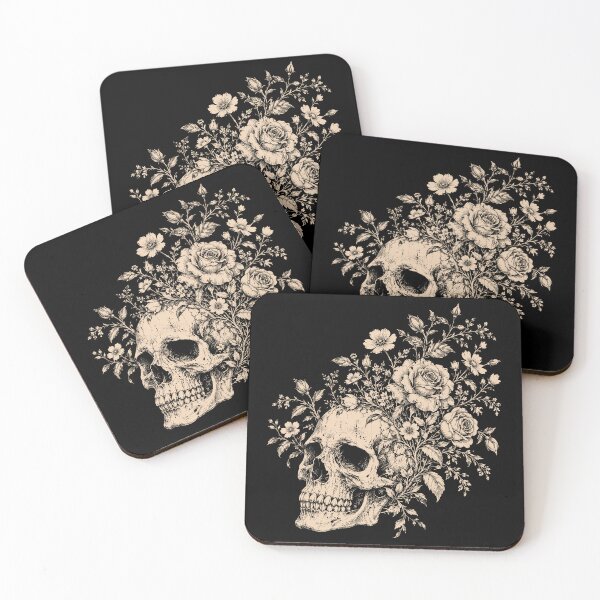 Item preview, Floral Skull With Roses Gothic Botanical Vintage designed and sold by andre-hollow.