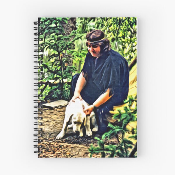 Item preview, Indigenous Woman Sharing a Tender Moment with a White Dog designed and sold by celinebisson.