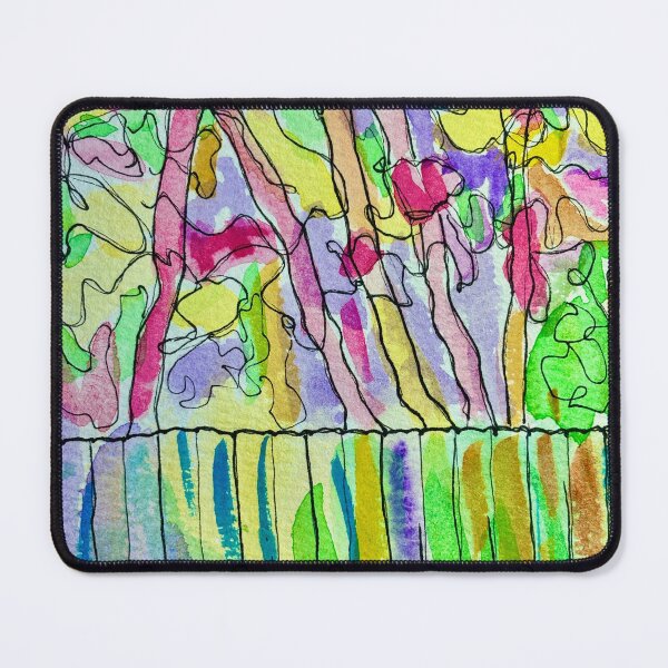 Item preview, modern art my neighbours garden trees designed and sold by WildLadyWood.