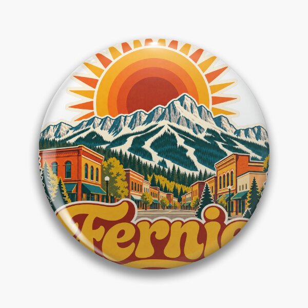 Item preview, Fernie Canada Travel Souvenir - Retro Illustration designed and sold by VisualArtsOasis.