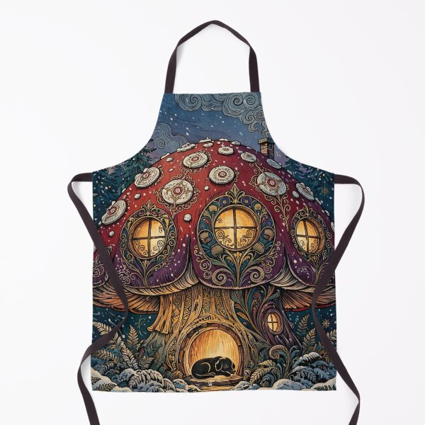 Item preview, Amanita Cottage With a Sleeping Dog in Snow designed and sold by thestevebro.
