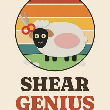 Aperçu de l'œuvre Shear Genius Funny Sheep Haircut Pun de somebasic